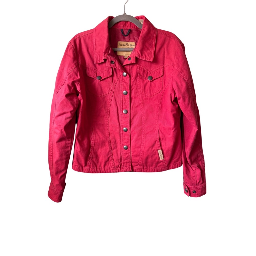 Powder‎ River Outfitters Panhandle Slim Red Western Cotton Jacket Womens Large